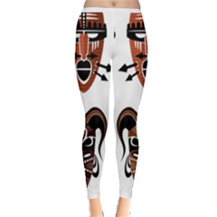 Tribal-masks-african-culture-set Inside Out Leggings by 99art