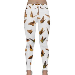 Butterfly Butterflies Insect Swarm Classic Yoga Leggings by 99art