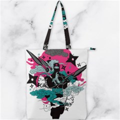 Japan Ninja-japanese-samurai-color- Double Zip Up Tote Bag by 99art