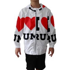 I Love Rum Kids  Hooded Windbreaker by ilovewhateva