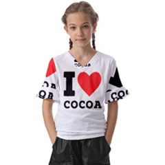 I Love Cocoa Kids  V-neck Horn Sleeve Blouse by ilovewhateva