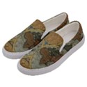 Vintage World Map Travel Geography Men s Canvas Slip Ons View2