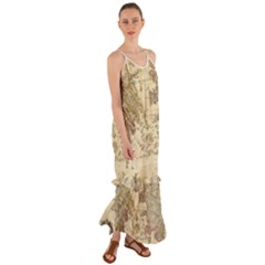 Map Of Greece Archipelago Cami Maxi Ruffle Chiffon Dress by B30l