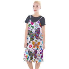 Butterflies Abstract Colorful Floral Flowers Vector Camis Fishtail Dress by B30l