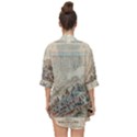 Mountain View Mountain Top Infographics Map Open Front Chiffon Kimono View2