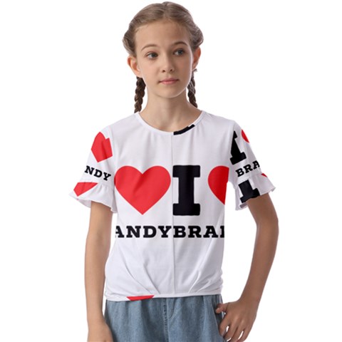 I Love Brandy Kids  Cuff Sleeve Scrunch Bottom Tee by ilovewhateva