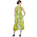 Flowers Green Texture With Pattern Leaves Shape Seamless Round Neck Boho Dress View2