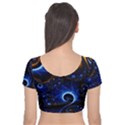 Abstract Design Art Pattern Wallpaper Shape Decoration Velvet Short Sleeve Crop Top  View2