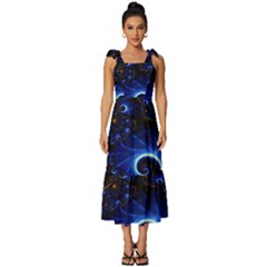 Abstract Design Art Pattern Wallpaper Shape Decoration Tie-strap Tiered Midi Chiffon Dress by danenraven