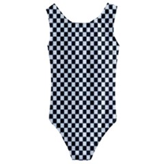 Black And White Checkerboard Background Board Checker Kids  Cut-out Back One Piece Swimsuit by Cowasu