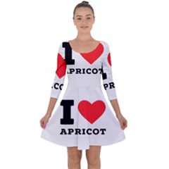 I Love Apricot  Quarter Sleeve Skater Dress by ilovewhateva