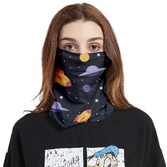 Cosmos Rockets Spaceships Ufos Face Covering Bandana (two Sides) by Cowasu