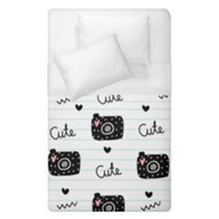 Cute Cameras Doodles Hand Drawn Duvet Cover (single Size) by Cowasu