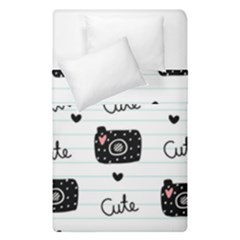 Cute Cameras Doodles Hand Drawn Duvet Cover Double Side (single Size) by Cowasu