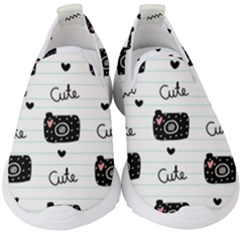 Cute Cameras Doodles Hand Drawn Kids  Slip On Sneakers by Cowasu