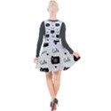 Cute Cameras Doodles Hand Drawn Plunge Pinafore Velour Dress View2