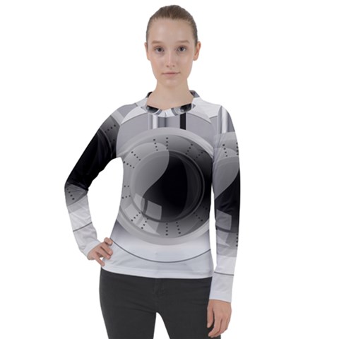 Washing Machines Home Electronic Women s Pique Long Sleeve Tee by Cowasu