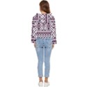 Illustration Ukrainian Folk Seamless Pattern Ornament Women s Lightweight Cropped Hoodie View4