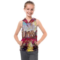 New York Skyline Manhattan City Kids  Sleeveless Hoodie by Cowasu