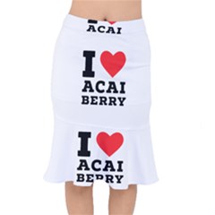 I Love Acai Berry Short Mermaid Skirt by ilovewhateva