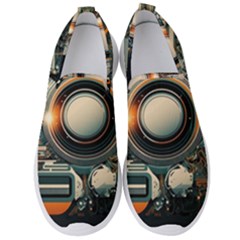 Illustrations Technology Robot Internet Processor Men s Slip On Sneakers by Cowasu