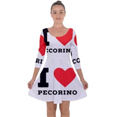 I Love Pecorino  Quarter Sleeve Skater Dress by ilovewhateva