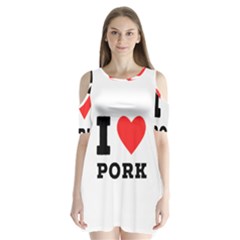 I Love Pork  Shoulder Cutout Velvet One Piece by ilovewhateva