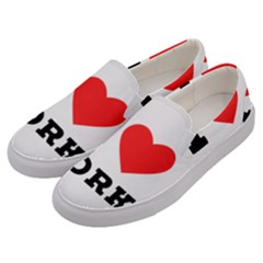 I Love Pork  Men s Canvas Slip Ons by ilovewhateva