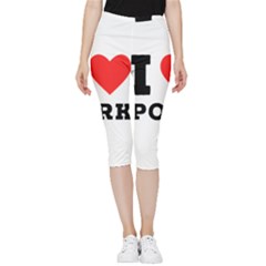 I Love Pork  Inside Out Lightweight Velour Capri Leggings  by ilovewhateva