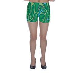 Golf Course Par Golf Course Green Skinny Shorts by Cowasu