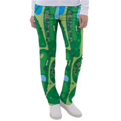 Golf Course Par Golf Course Green Women s Casual Pants by Cowasu