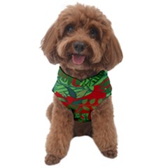 Leaves Leaf Nature Pattern Red Green Dog Sweater by Cowasu