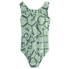 Multicolored Chemical Bond Illustration Chemistry Formula Science Kids  Cut-out Back One Piece Swimsuit by Cowasu