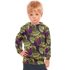 Pattern Vector Texture Style Garden Drawn Hand Floral Kids  Hooded Pullover by Cowasu