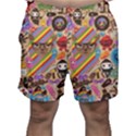 Multicolored Doodle Art Wallpaper Men s Shorts View1