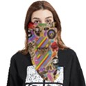 Multicolored Doodle Art Wallpaper Face Covering Bandana (Triangle) View1