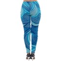 Ocean Waves Sea Abstract Pattern Water Blue Lightweight Velour Leggings View2