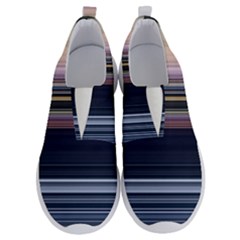 Horizontal Line Strokes Color Lines No Lace Lightweight Shoes by Bangk1t