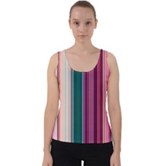 Vertical Line Color Lines Texture Velvet Tank Top by Bangk1t