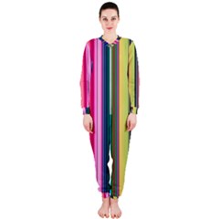 Pastel Colors Striped Pattern Onepiece Jumpsuit (ladies) by Bangk1t