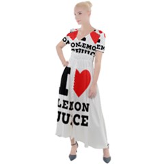 I Love Lemon Juice Button Up Short Sleeve Maxi Dress by ilovewhateva