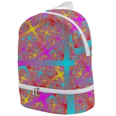 Geometric Abstract Colorful Zip Bottom Backpack by Bangk1t