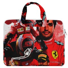 Carlos Sainz Macbook Pro 13  Double Pocket Laptop Bag by Boster123