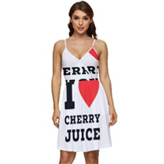 I Love Cherry Juice V-neck Pocket Summer Dress  by ilovewhateva