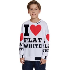 I Love Flat White Kids  Long Sleeve Jersey by ilovewhateva