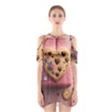 Cookies Valentine Heart Holiday Gift Love Shoulder Cutout One Piece Dress View1