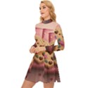 Cookies Valentine Heart Holiday Gift Love Long Sleeve Velour Longline Dress View2