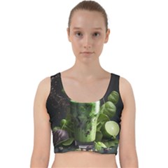 Drink Spinach Smooth Apple Ginger Velvet Racer Back Crop Top by Ndabl3x