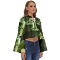 Drink Spinach Smooth Apple Ginger Boho Long Bell Sleeve Top View3