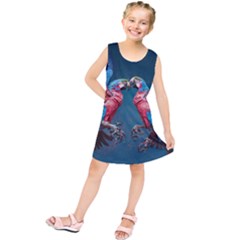 Birds Parrots Love Ornithology Species Fauna Kids  Tunic Dress by Ndabl3x